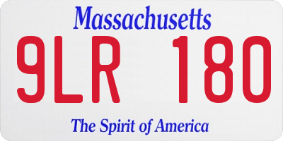 MA license plate 9LR180