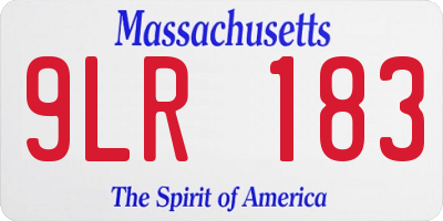 MA license plate 9LR183