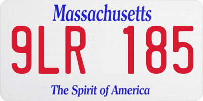 MA license plate 9LR185