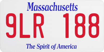 MA license plate 9LR188