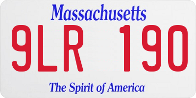 MA license plate 9LR190