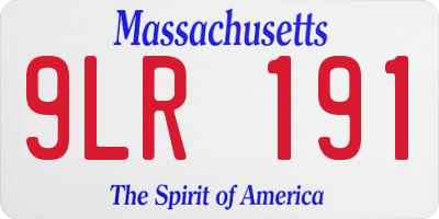 MA license plate 9LR191