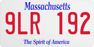 MA license plate 9LR192