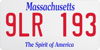 MA license plate 9LR193