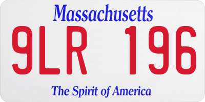 MA license plate 9LR196
