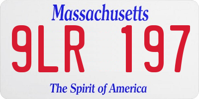 MA license plate 9LR197
