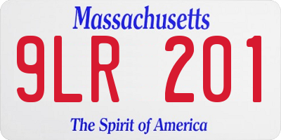MA license plate 9LR201