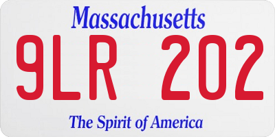 MA license plate 9LR202