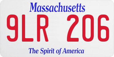 MA license plate 9LR206