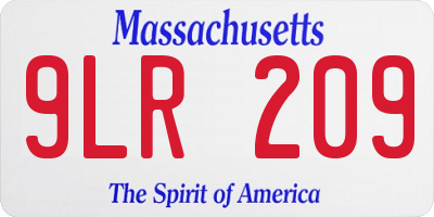 MA license plate 9LR209