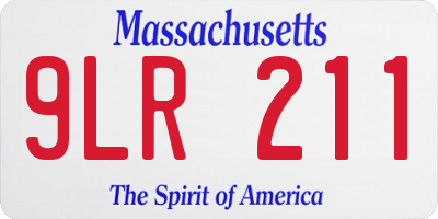 MA license plate 9LR211