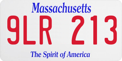 MA license plate 9LR213