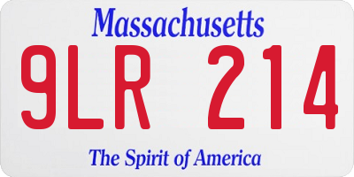 MA license plate 9LR214