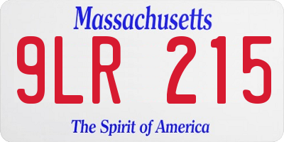MA license plate 9LR215