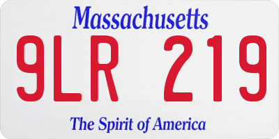 MA license plate 9LR219