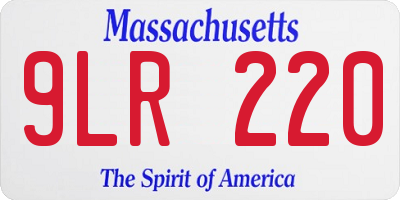 MA license plate 9LR220