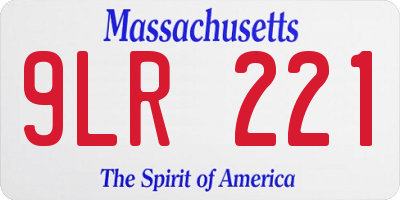 MA license plate 9LR221