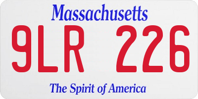 MA license plate 9LR226
