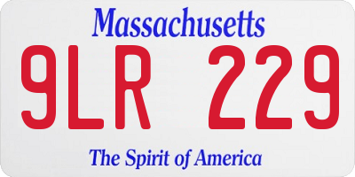 MA license plate 9LR229