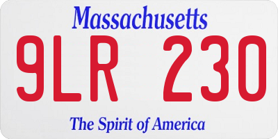 MA license plate 9LR230
