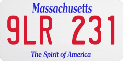 MA license plate 9LR231