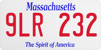 MA license plate 9LR232