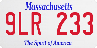 MA license plate 9LR233