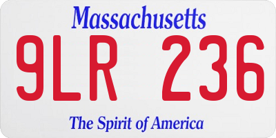 MA license plate 9LR236
