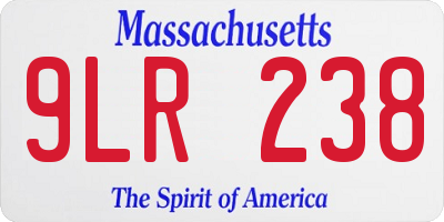 MA license plate 9LR238
