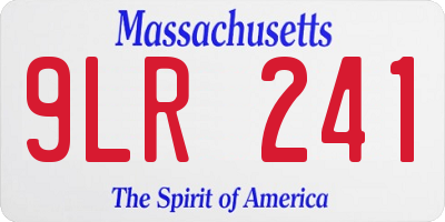 MA license plate 9LR241