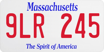 MA license plate 9LR245