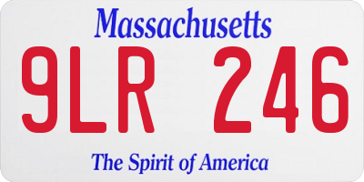 MA license plate 9LR246