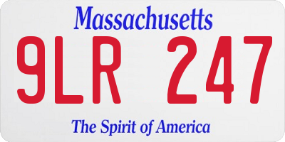 MA license plate 9LR247