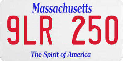 MA license plate 9LR250