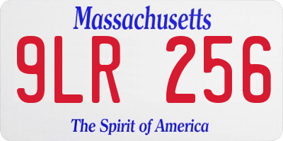 MA license plate 9LR256