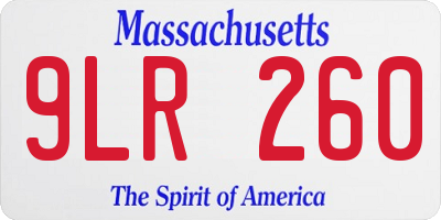 MA license plate 9LR260