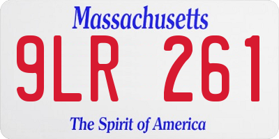 MA license plate 9LR261