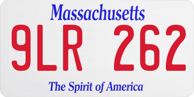 MA license plate 9LR262
