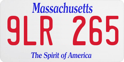 MA license plate 9LR265