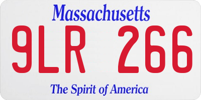 MA license plate 9LR266