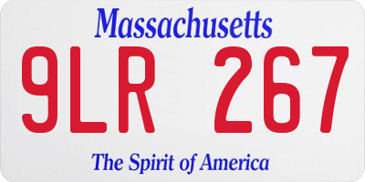 MA license plate 9LR267