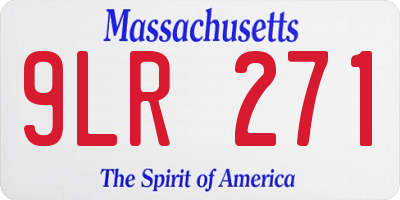 MA license plate 9LR271