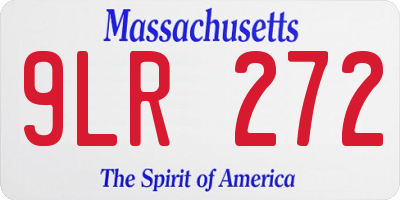 MA license plate 9LR272