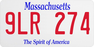 MA license plate 9LR274