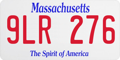 MA license plate 9LR276