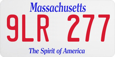 MA license plate 9LR277