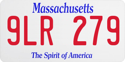 MA license plate 9LR279