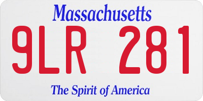MA license plate 9LR281