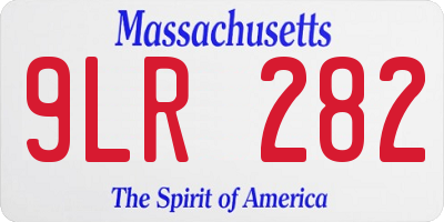 MA license plate 9LR282