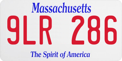MA license plate 9LR286